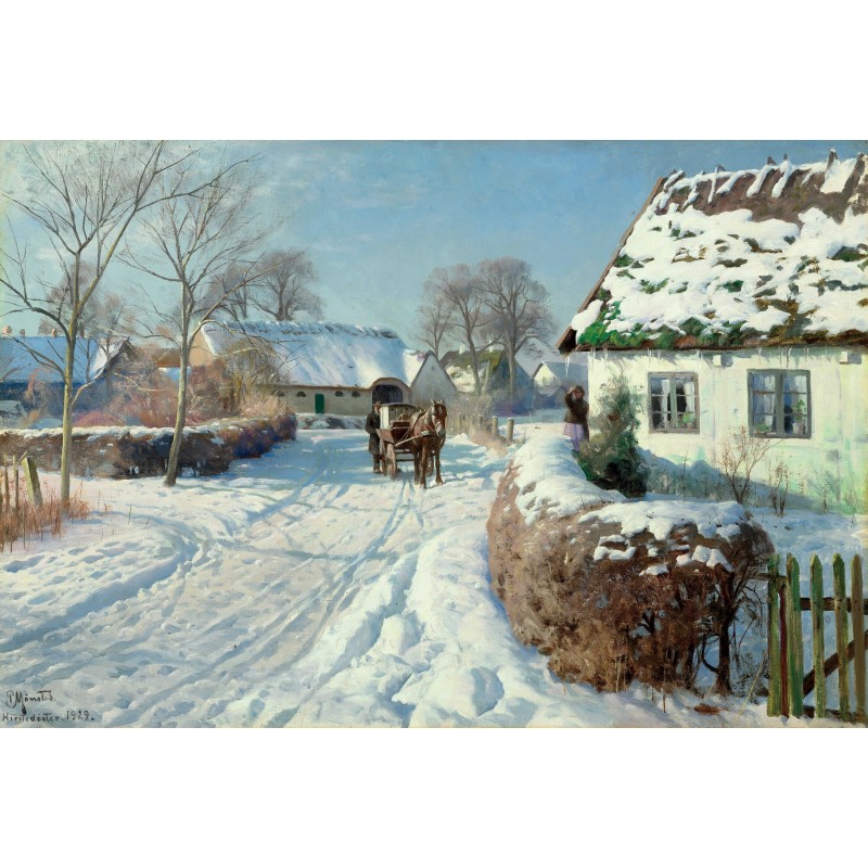 Puzzle 900 pièces - Village Dans La Neige Monsted