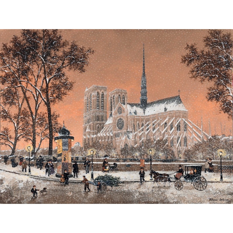 Puzzle 1000 pièces - Premiere Neige Sur Notre Dame Delacroix