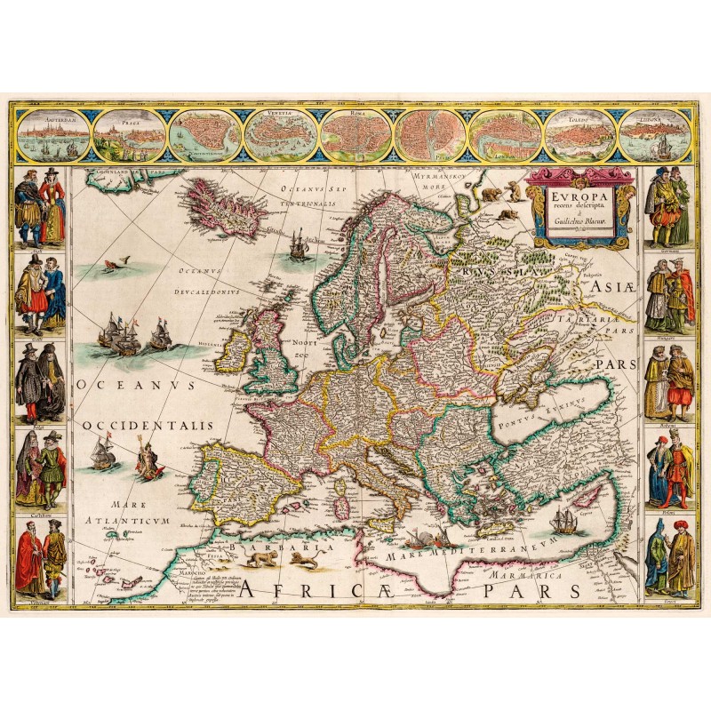 Puzzle 1500 pièces - Carte D'Europe Blaeu