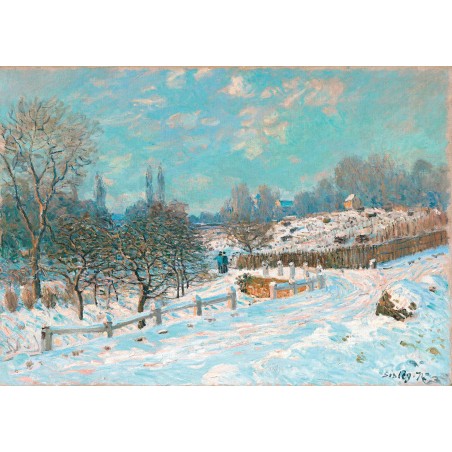 Puzzle 350 pices - Rue De Louveciennes Enneigee Sisley