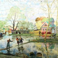 Puzzle 250 pices - Printemps Russe  Koustodiev