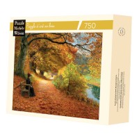 Puzzle 750 pices - Chemin Boise En Automne Hans Brendekilde