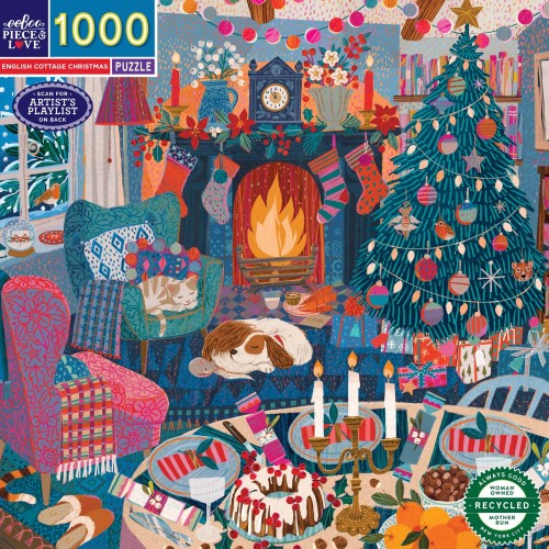 Puzzle 1000 pices - English Cottage Christmas