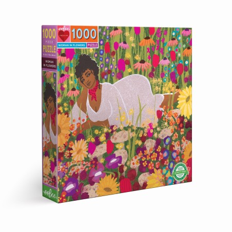 Puzzle 1000 pices - Woman In Flowers