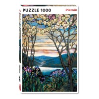 Puzzle 1000 pices - Tiffany - Magnolias Et Iris