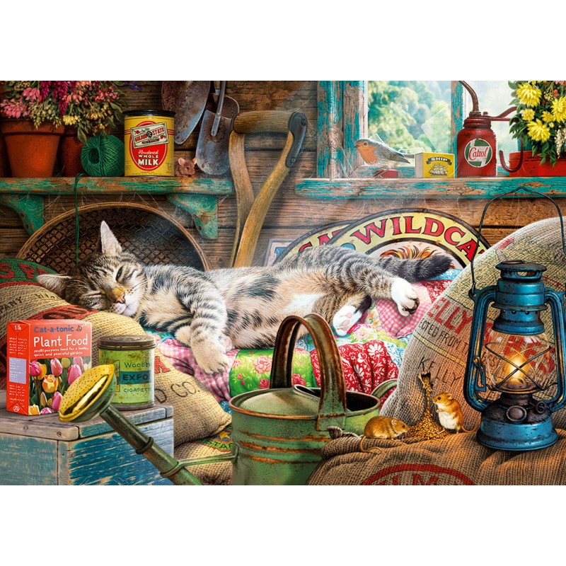 Puzzle 1000 pièces - Snoozing In The Shed