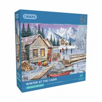 Puzzle 1000 pices - Winter At The Cabin