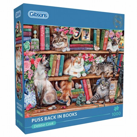 Puzzle 1000 pices - Puss Back In Books