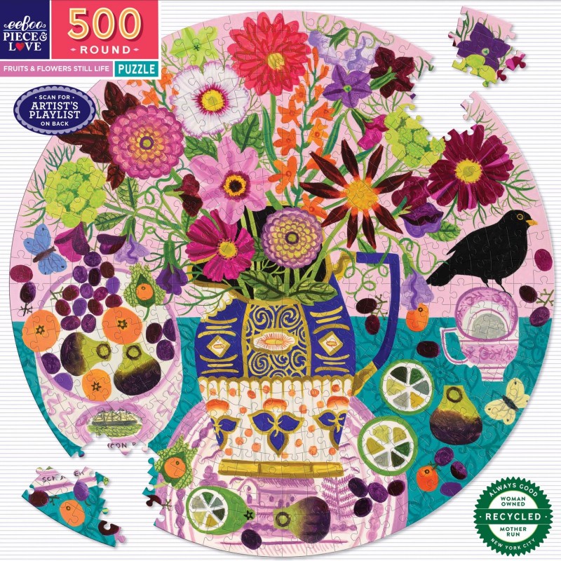 Puzzle 500 pices - Fruits & Flowers Still Life