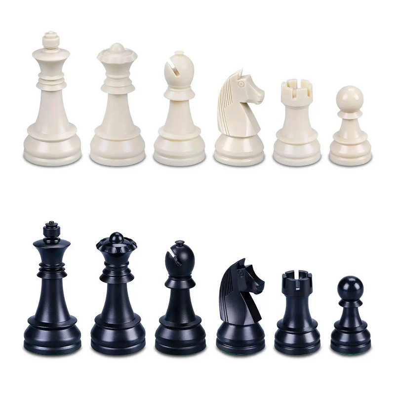 Pièces Echecs Plastique Lestées Design Standard - Taille 5