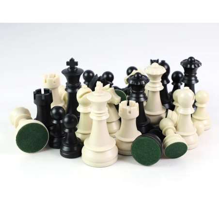 Pièces Echecs Plastique Lestées Design Standard - Taille 5