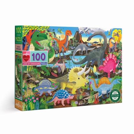 Puzzle 100 pices - Terre Des Dinosaures