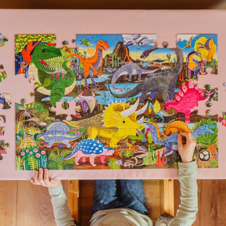 Puzzle 100 pices - Terre Des Dinosaures