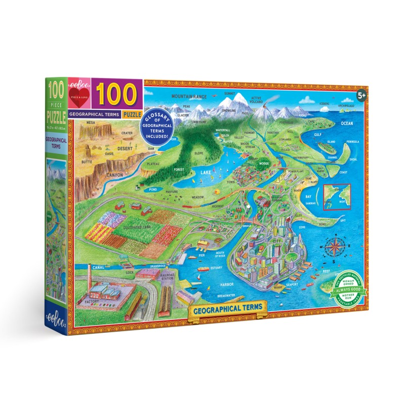 Puzzle 100 pices - Termes Geographiq.