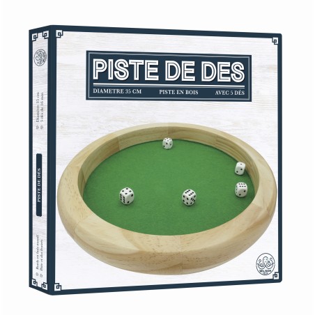 Piste 35Cm Bois Avec 5 Des