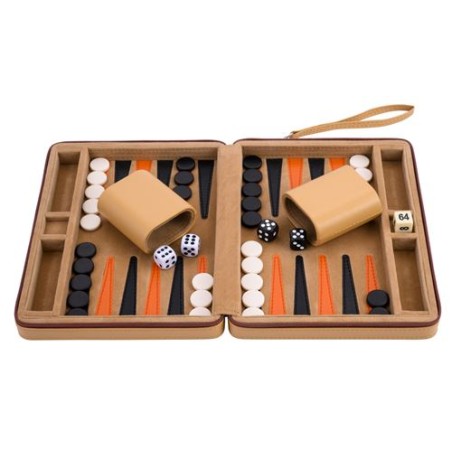 Backgammon 23cm Beige (9inch)