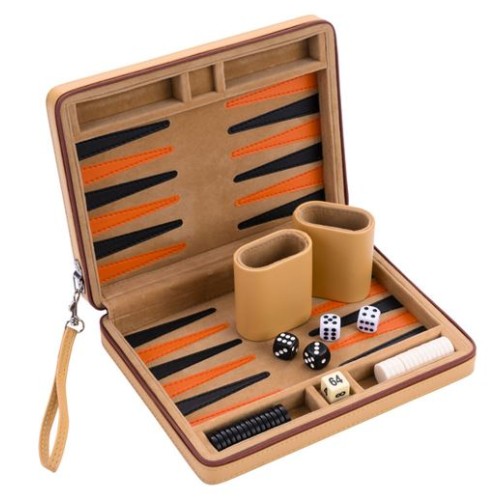 Backgammon 23cm Beige (9inch)