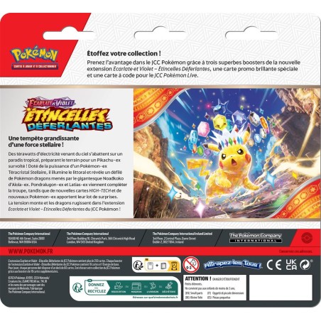 Pokemon Tripack Etincelles Déferlantes EV08