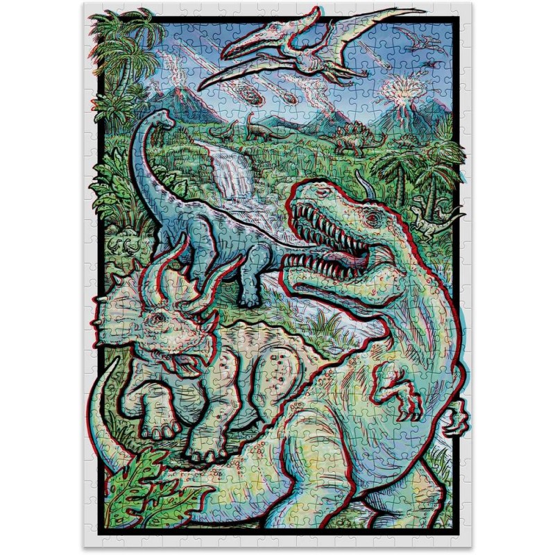 Puzzle 500 pièces 3D - Dinosaures