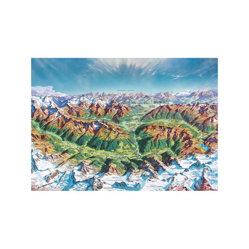 Puzzle 2000 pièces - Art Alpine Mountain World