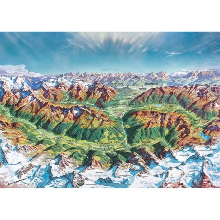 Puzzle 2000 pièces - Art Alpine Mountain World