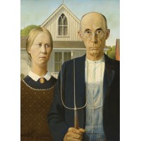 Puzzle 1000 pièces - Grant Wood : American Gothic