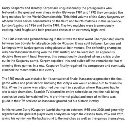KASPAROV - Kasparov vs Karpov 1986-1987
