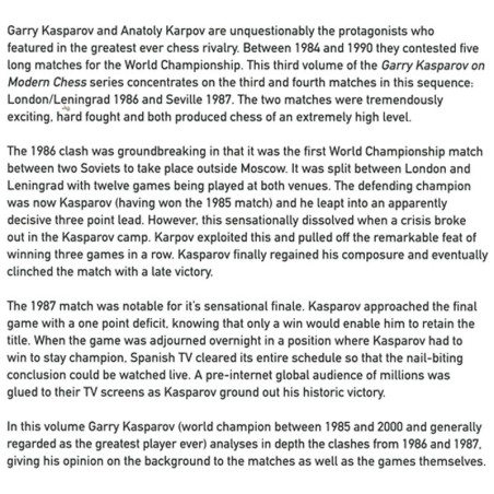 KASPAROV - Kasparov vs Karpov 1986-1987