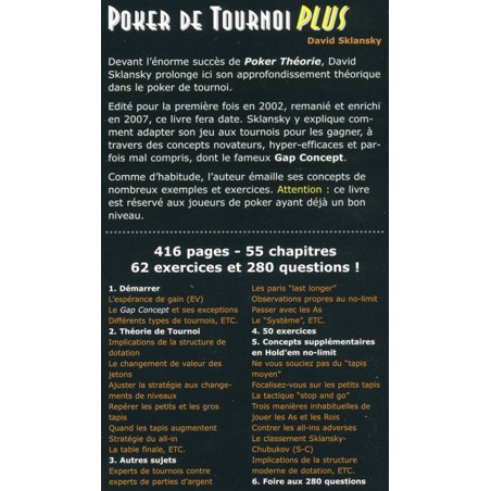 SLANSKY - Poker de tournoi plus