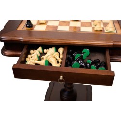Table de jeu d'échecs en loupe d'orme