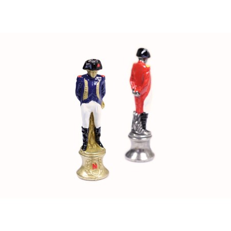 Pièces d'Echecs Napoleon Metal Peint - Taille 3.5