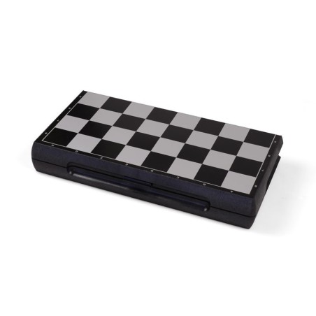 Coffret d'échecs magnétique pliant or et argent - grand modèle