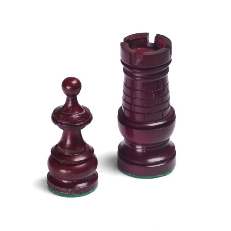 Pièces d'Echecs Regence Camel Bone Maroon/White (Os) - Taille 5