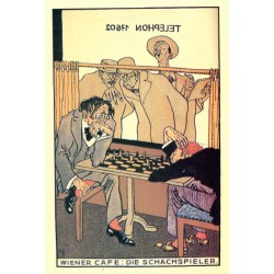 Lot de 6 cartes postales sur le thème des échecs